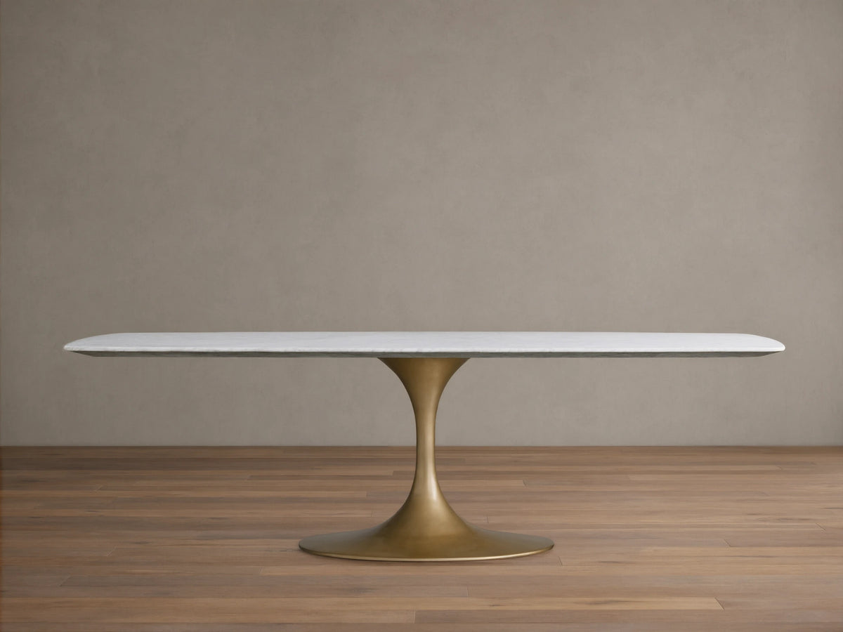 Saint Germain Stone Dining Table with Launette Base