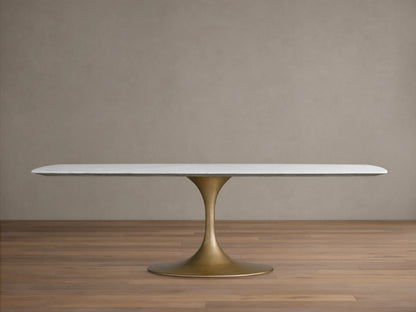 Saint Germain Stone Dining Table with Launette Base