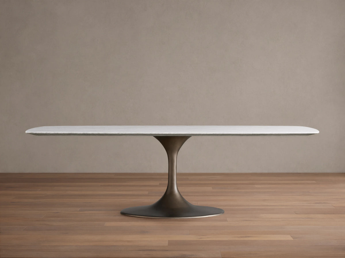 Saint Germain Stone Dining Table with Launette Base