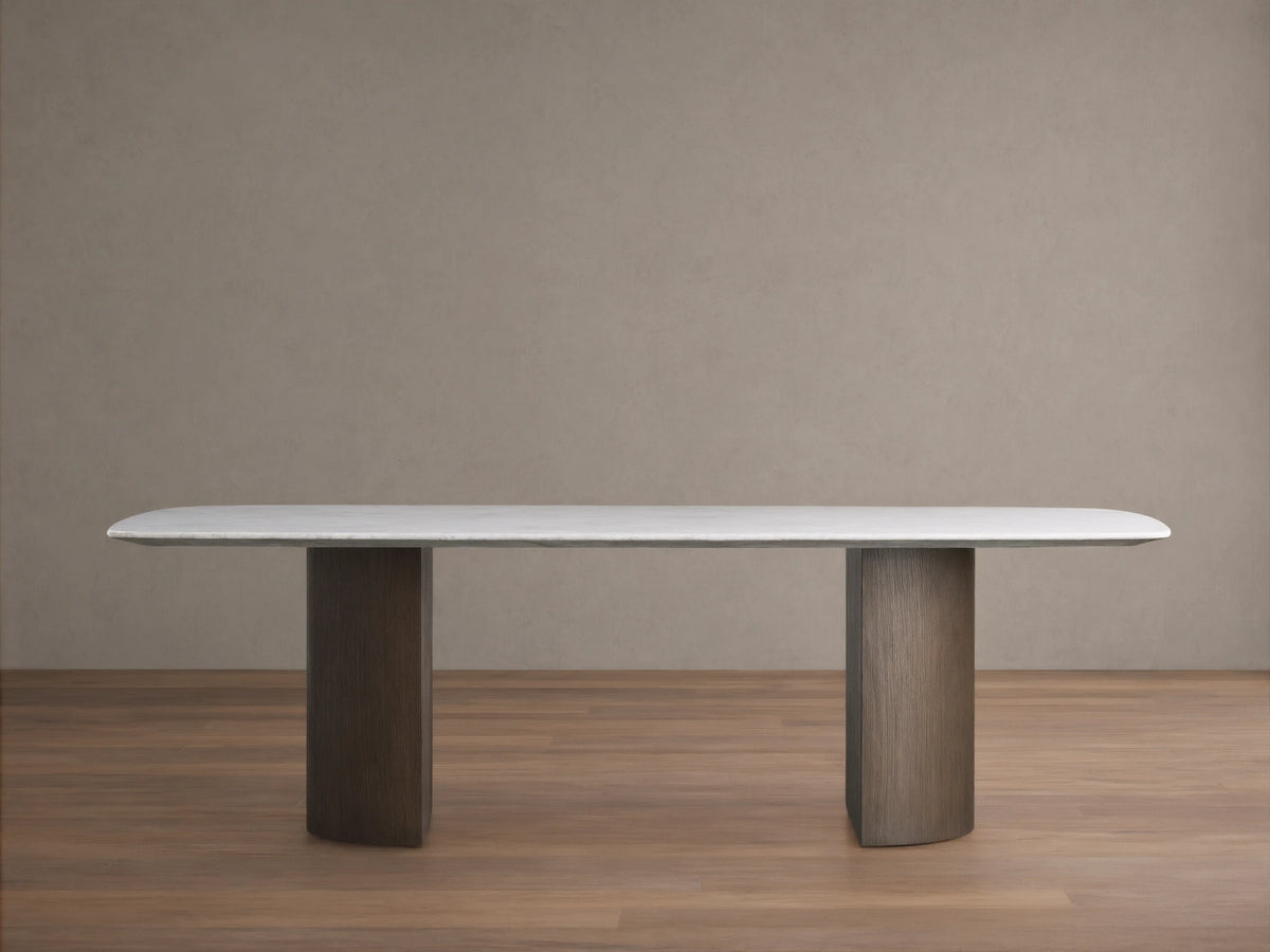Saint Germain Stone Dining Table with Dauphine Base
