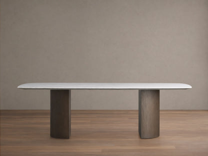 Saint Germain Stone Dining Table with Dauphine Base