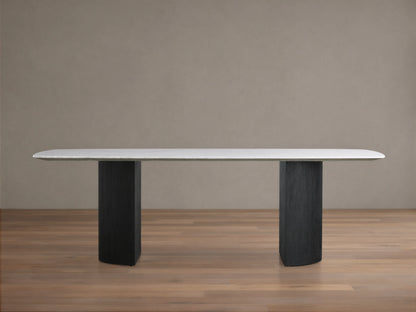 Saint Germain Stone Dining Table with Dauphine Base