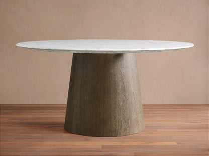 Saint Germain Round Stone Dining Table with Toulouse Base