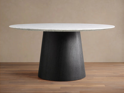 Saint Germain Round Stone Dining Table with Toulouse Base