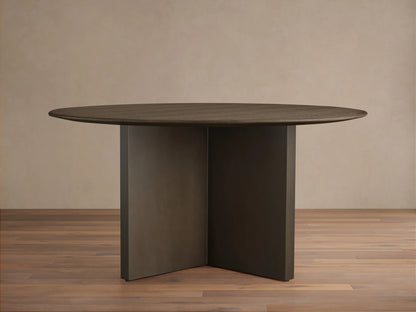 Saint Germain Round Wood Dining Table with Clement Base