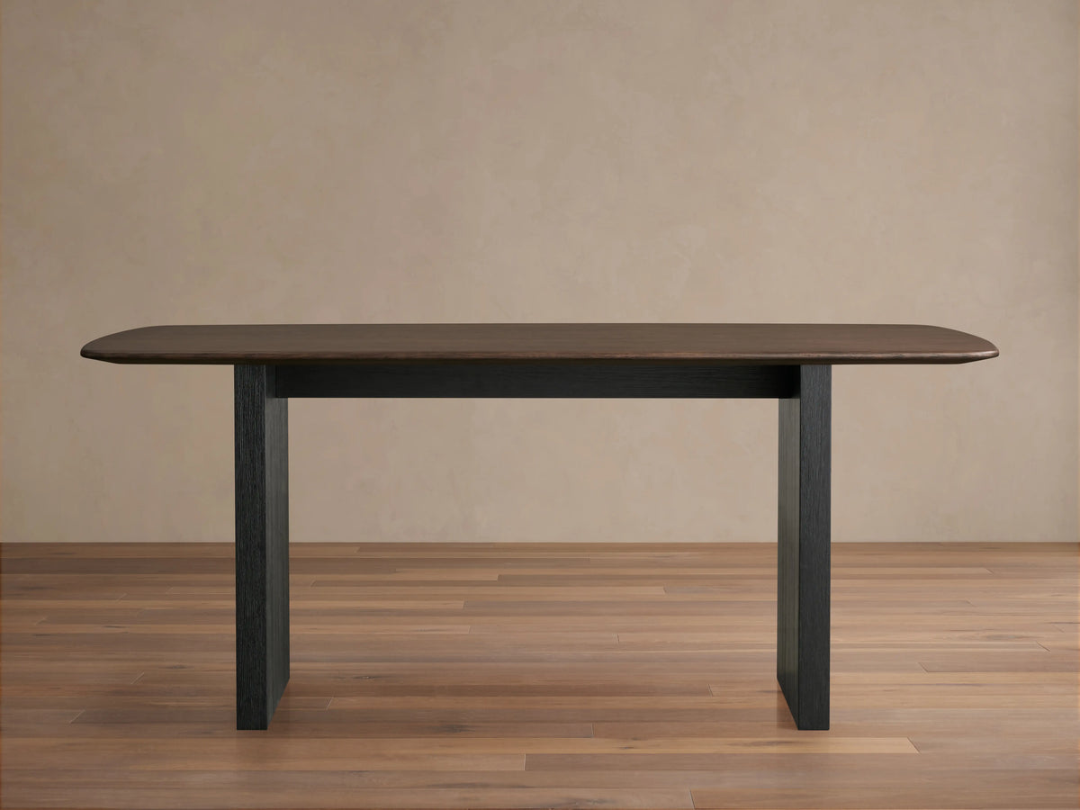 Saint Germain Wood Top Dining Table with Wood Clement Base