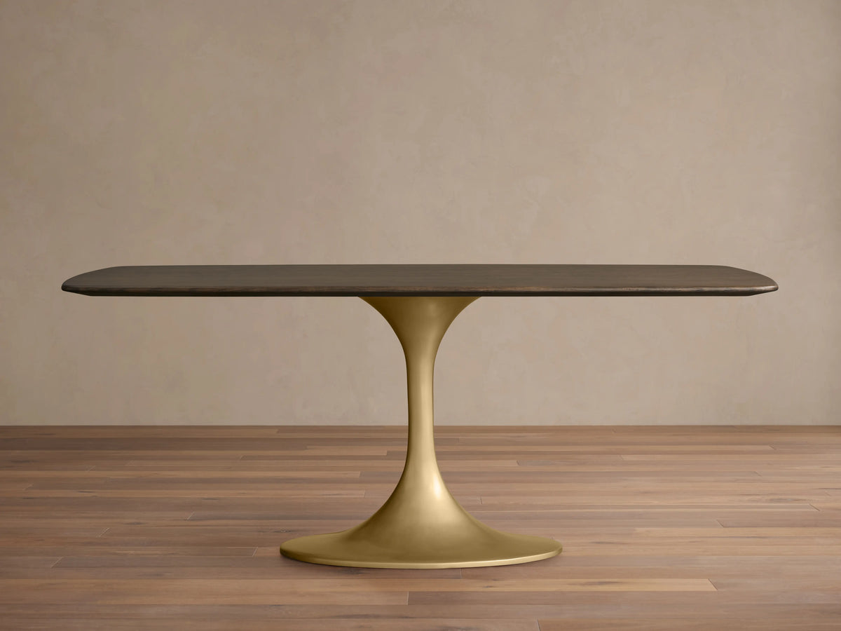 Saint Germain Wood Dining Table with Launette Base