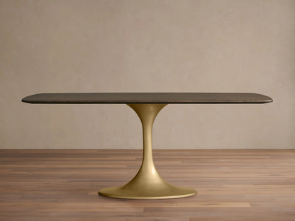 Saint Germain Wood Dining Table with Launette Base