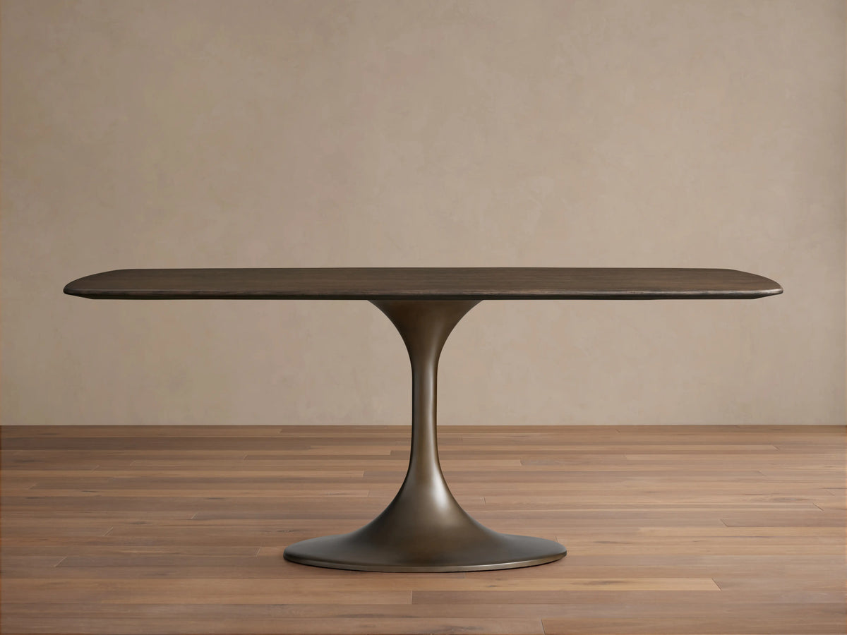 Saint Germain Wood Dining Table with Launette Base
