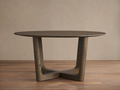 Saint Germain Round Wood Dining Table with Rennes Base