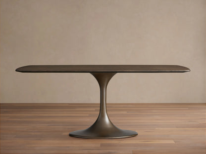 Saint Germain Wood Dining Table with Launette Base