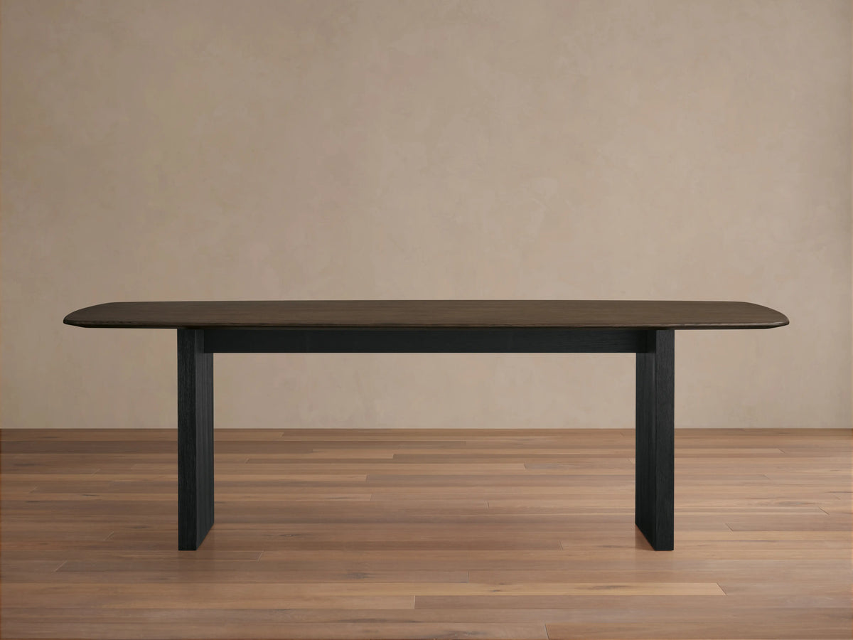 Saint Germain Wood Top Dining Table with Wood Clement Base