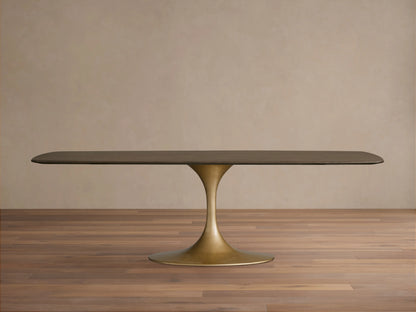 Saint Germain Wood Dining Table with Launette Base