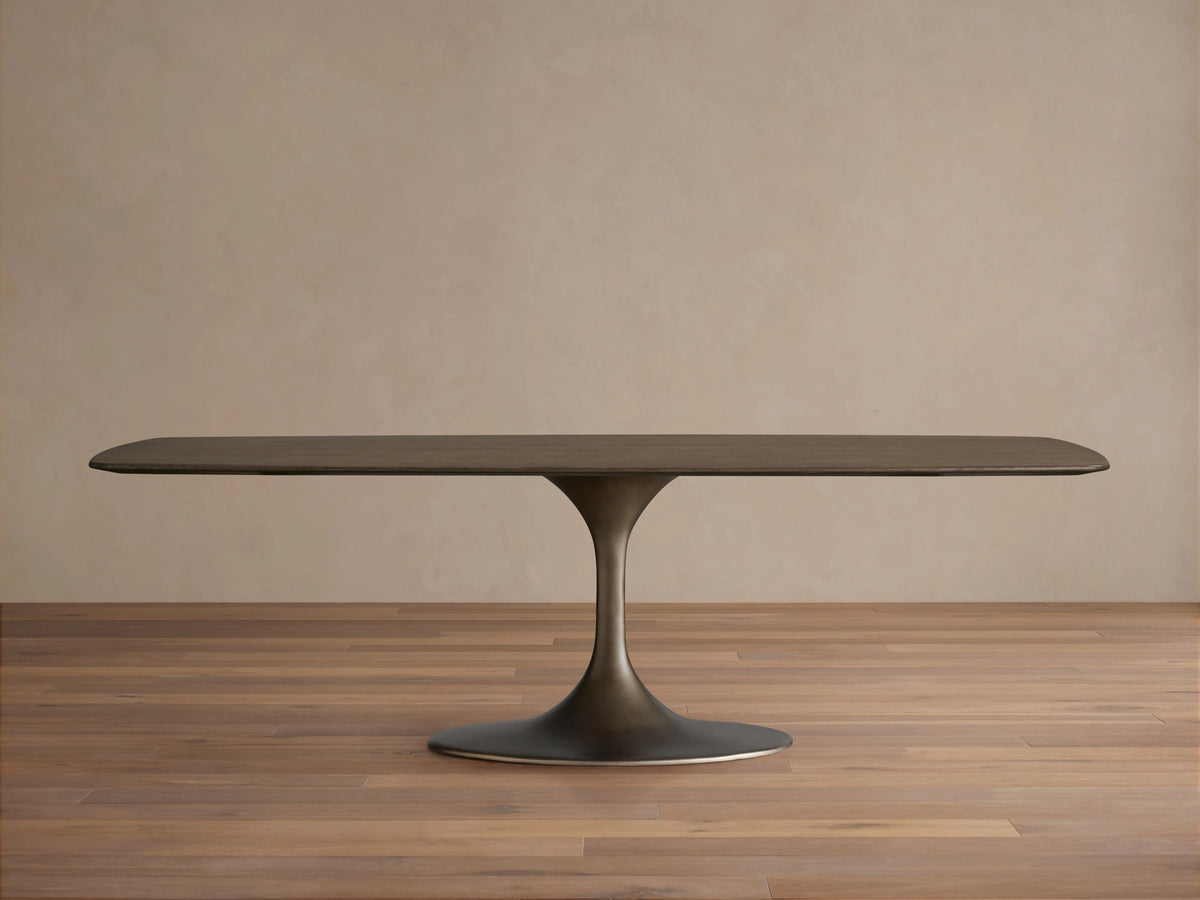Saint Germain Wood Dining Table with Launette Base