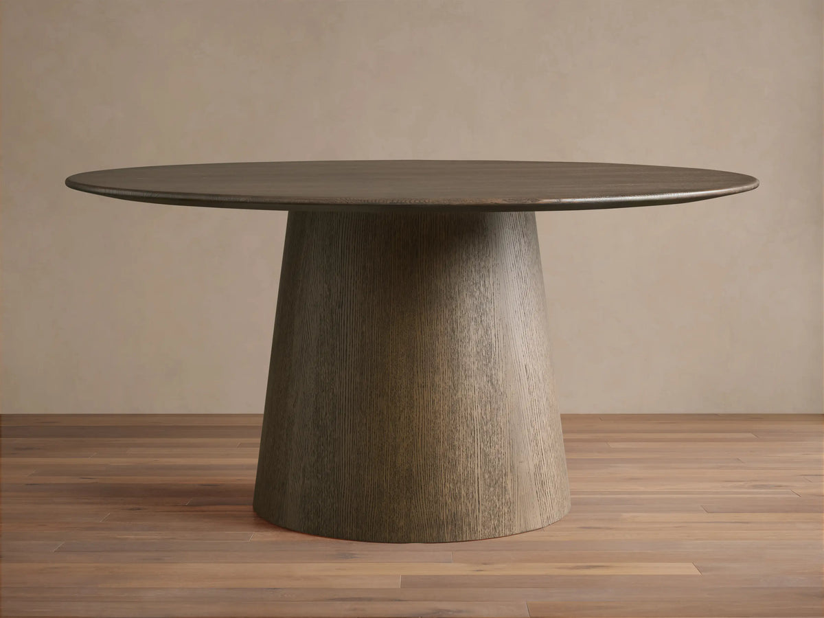Saint Germain Round Wood Dining Table with Toulouse Base