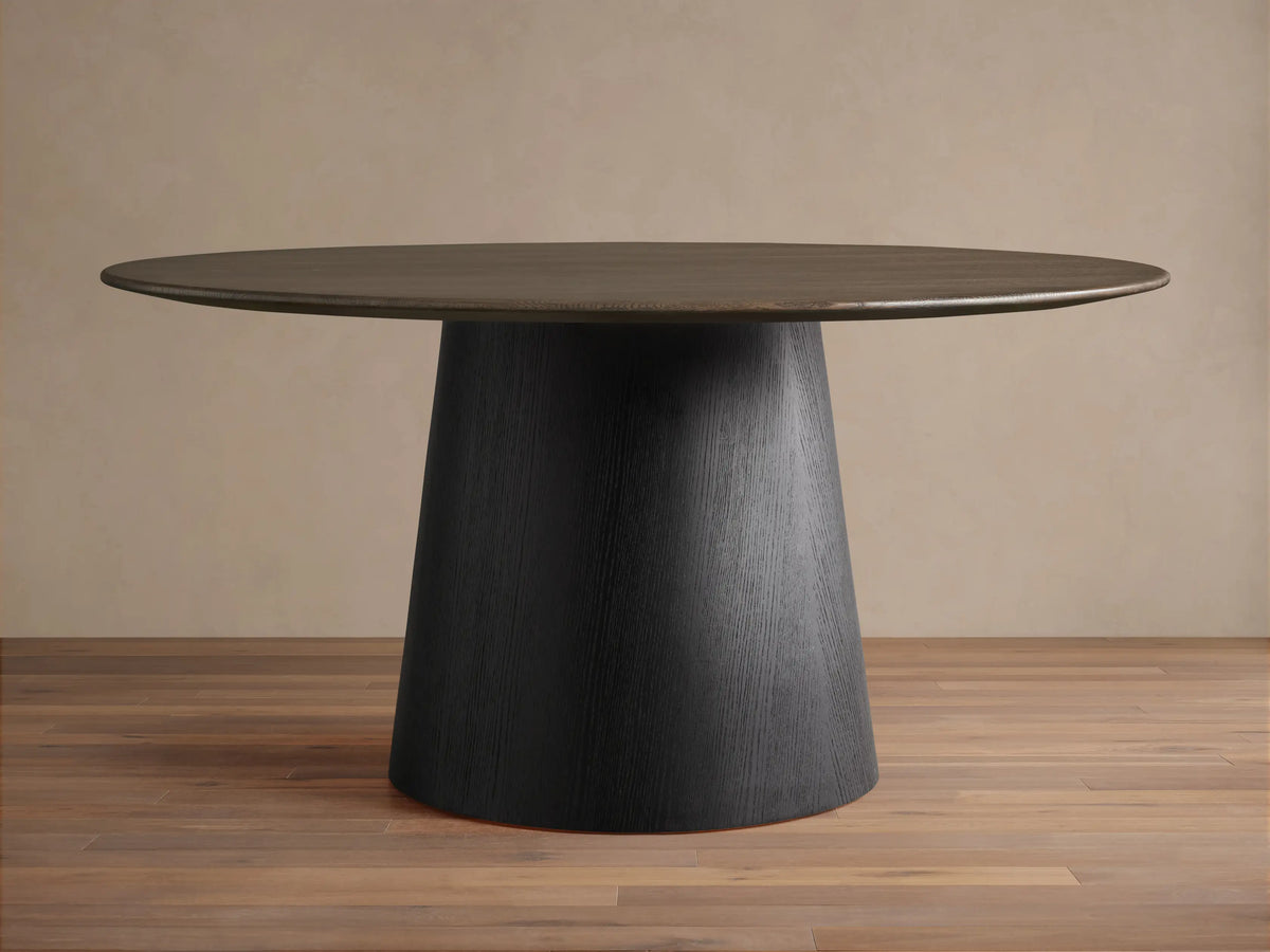 Saint Germain Round Wood Dining Table with Toulouse Base