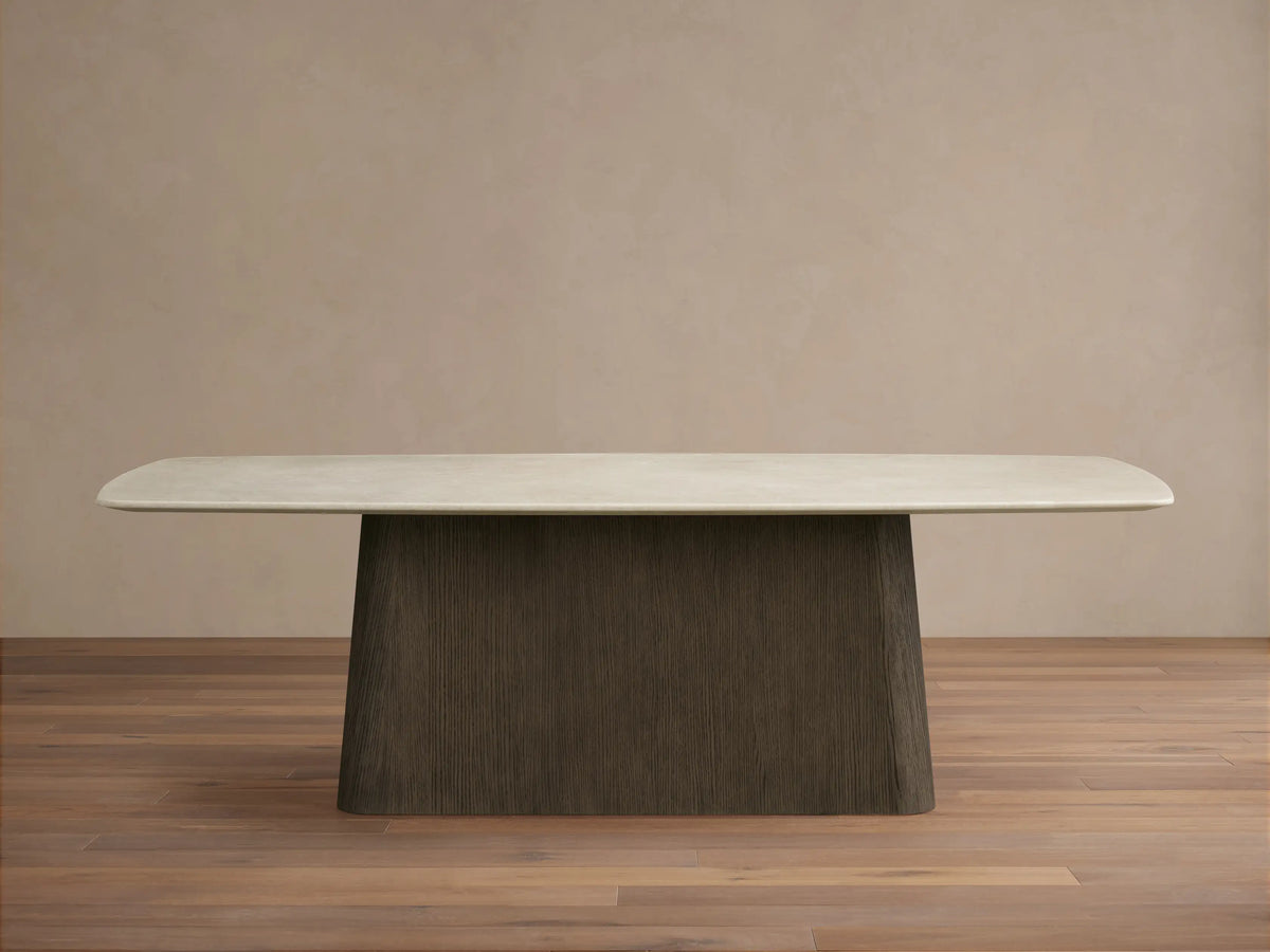 Saint Germain Stone Dining Table with Toulouse Base