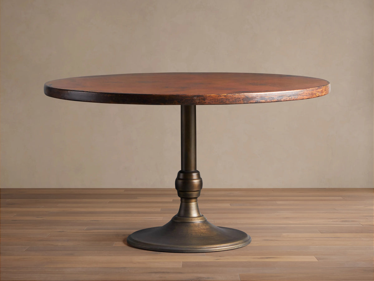 Recycled Metal Bistro Table with Wade Base