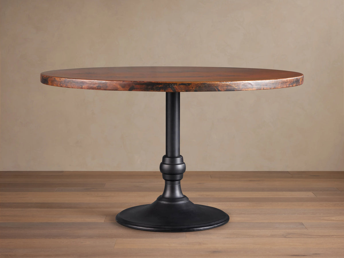 Recycled Metal Bistro Table with Wade Base