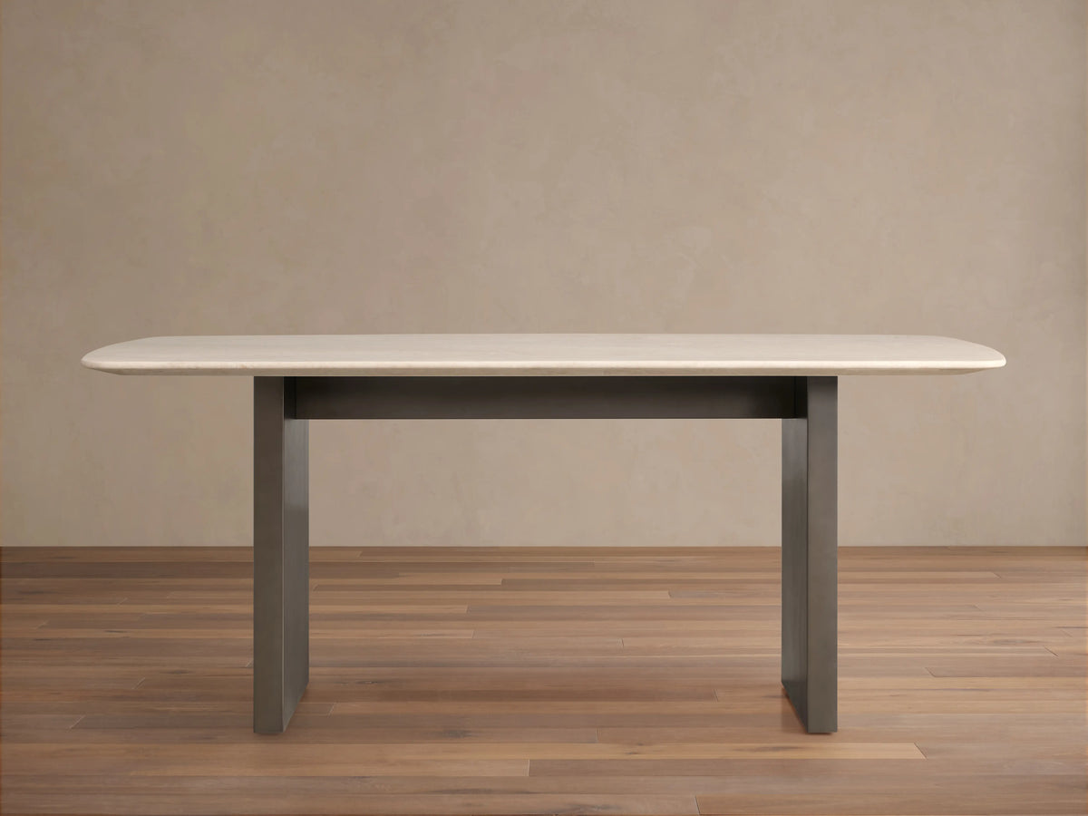 Saint Germain Stone Dining Table with Clement Base