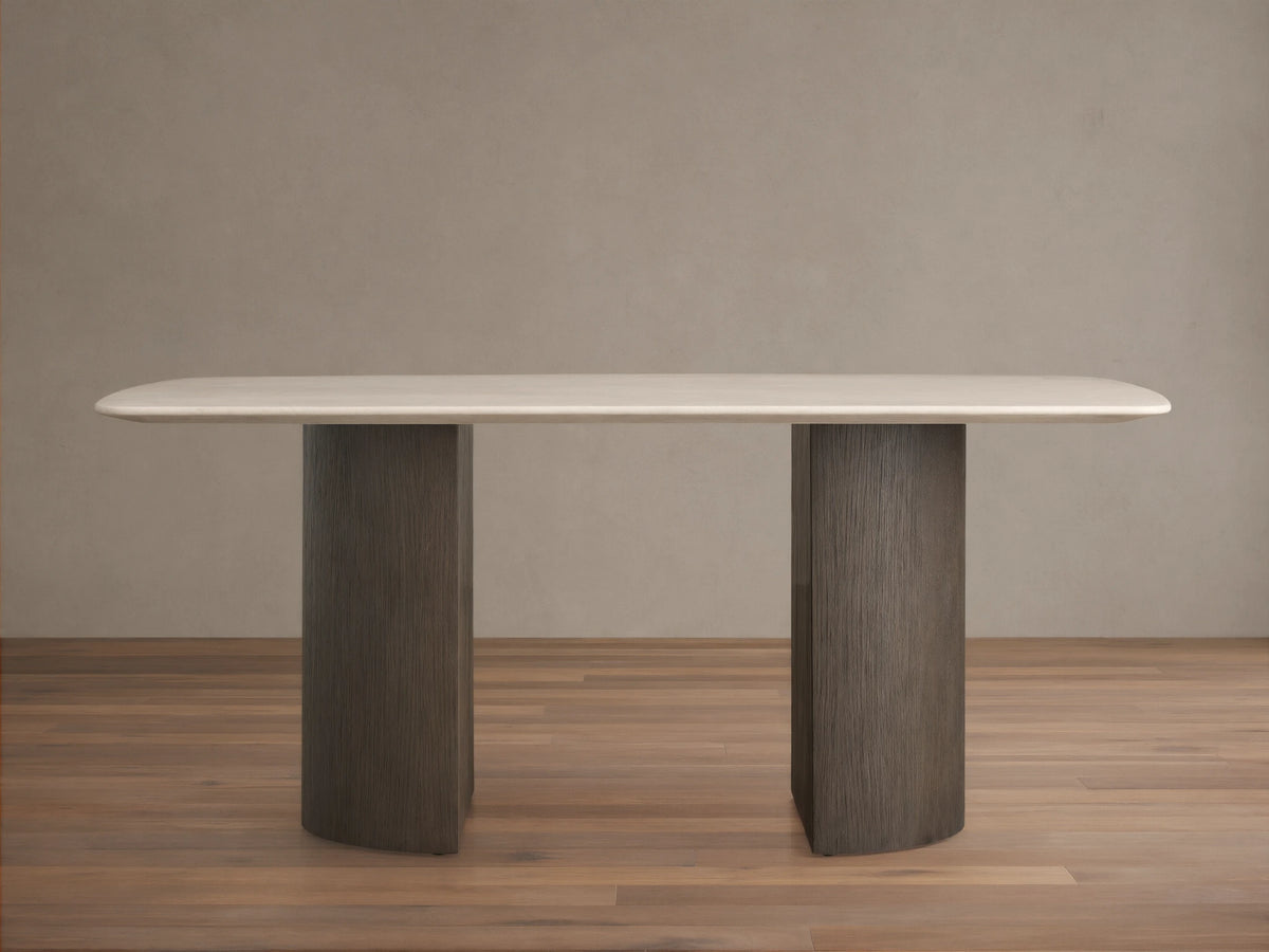 Saint Germain Stone Dining Table with Dauphine Base