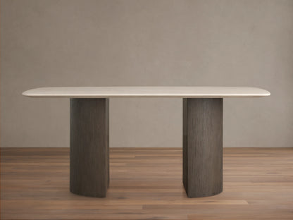 Saint Germain Stone Dining Table with Dauphine Base