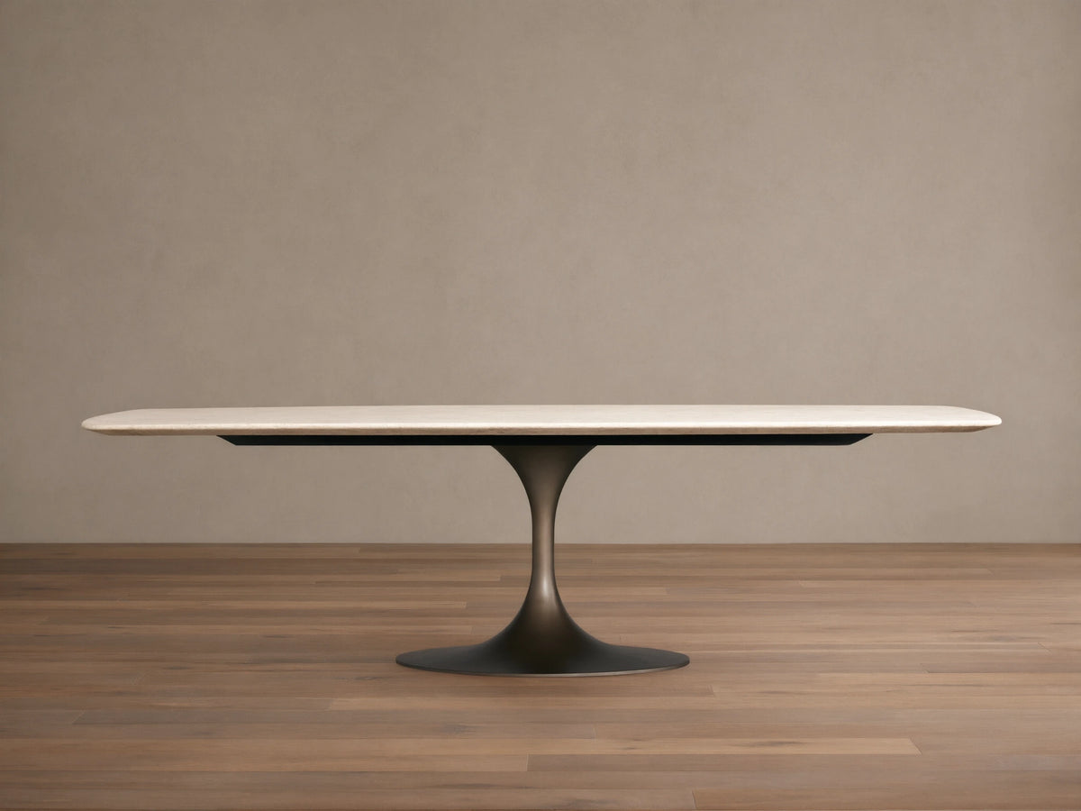 Saint Germain Stone Dining Table with Launette Base