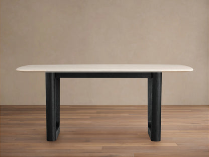 Saint Germain Stone Dining Table with Rennes Base