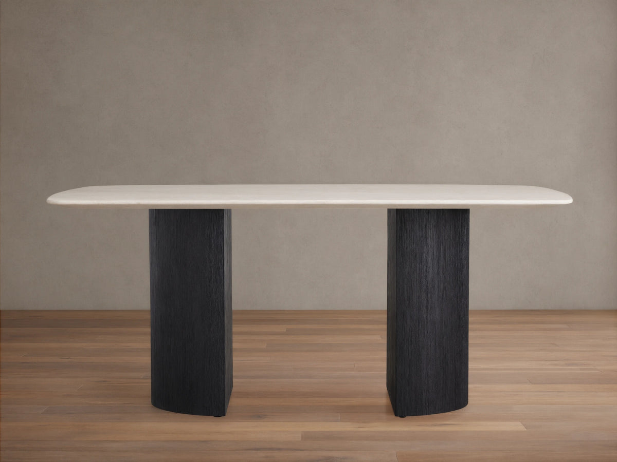 Saint Germain Stone Dining Table with Dauphine Base