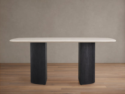 Saint Germain Stone Dining Table with Dauphine Base