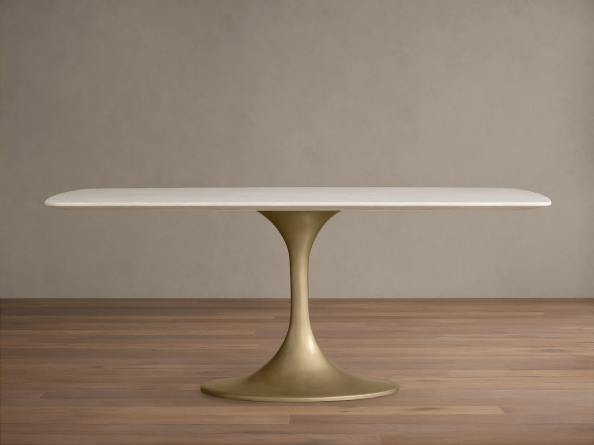 Saint Germain Stone Dining Table with Launette Base