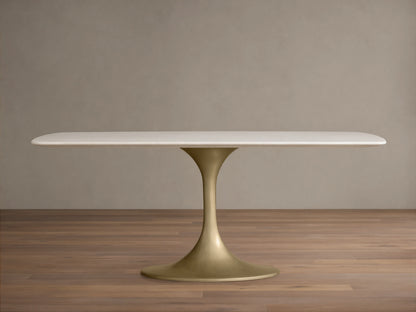 Saint Germain Stone Dining Table with Launette Base