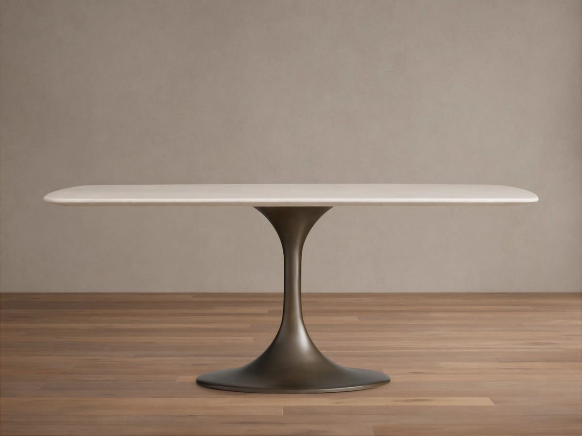 Saint Germain Stone Dining Table with Launette Base