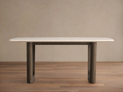 Saint Germain Stone Dining Table with Rennes Base