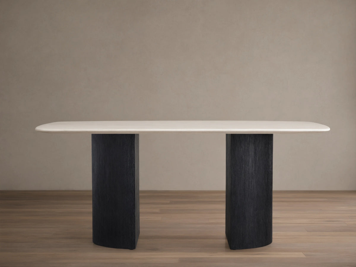 Saint Germain Stone Dining Table with Dauphine Base