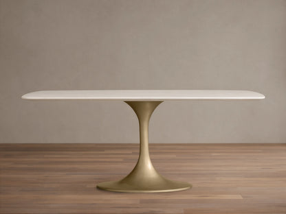 Saint Germain Stone Dining Table with Launette Base