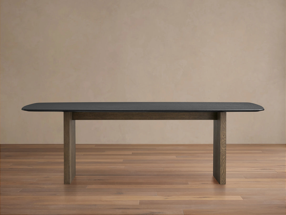 Saint Germain Wood Top Dining Table with Wood Clement Base
