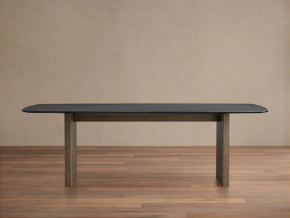 Saint Germain Wood Top Dining Table with Wood Clement Base