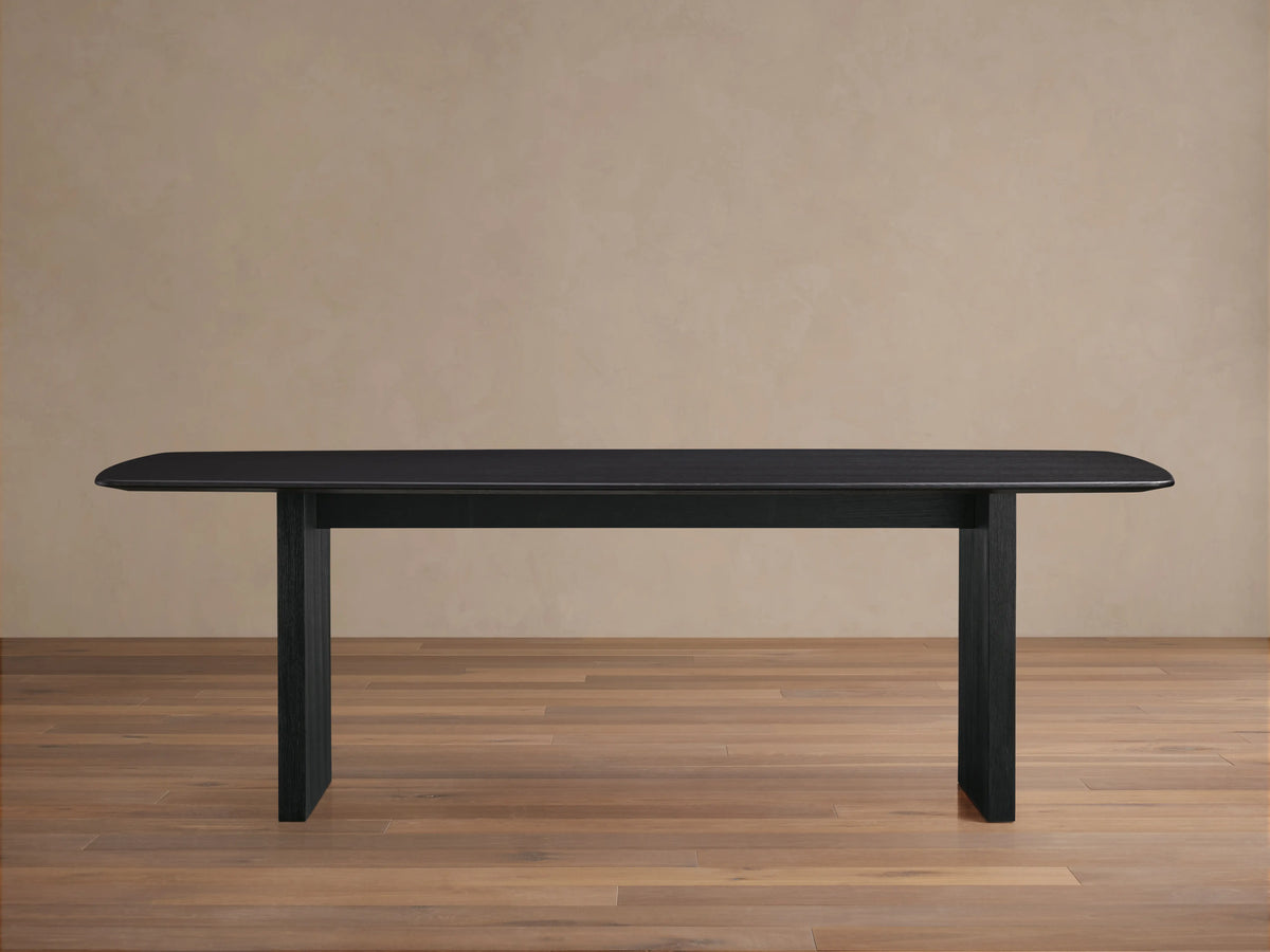 Saint Germain Wood Top Dining Table with Wood Clement Base