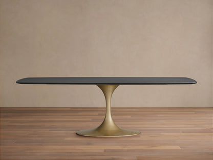Saint Germain Wood Dining Table with Launette Base