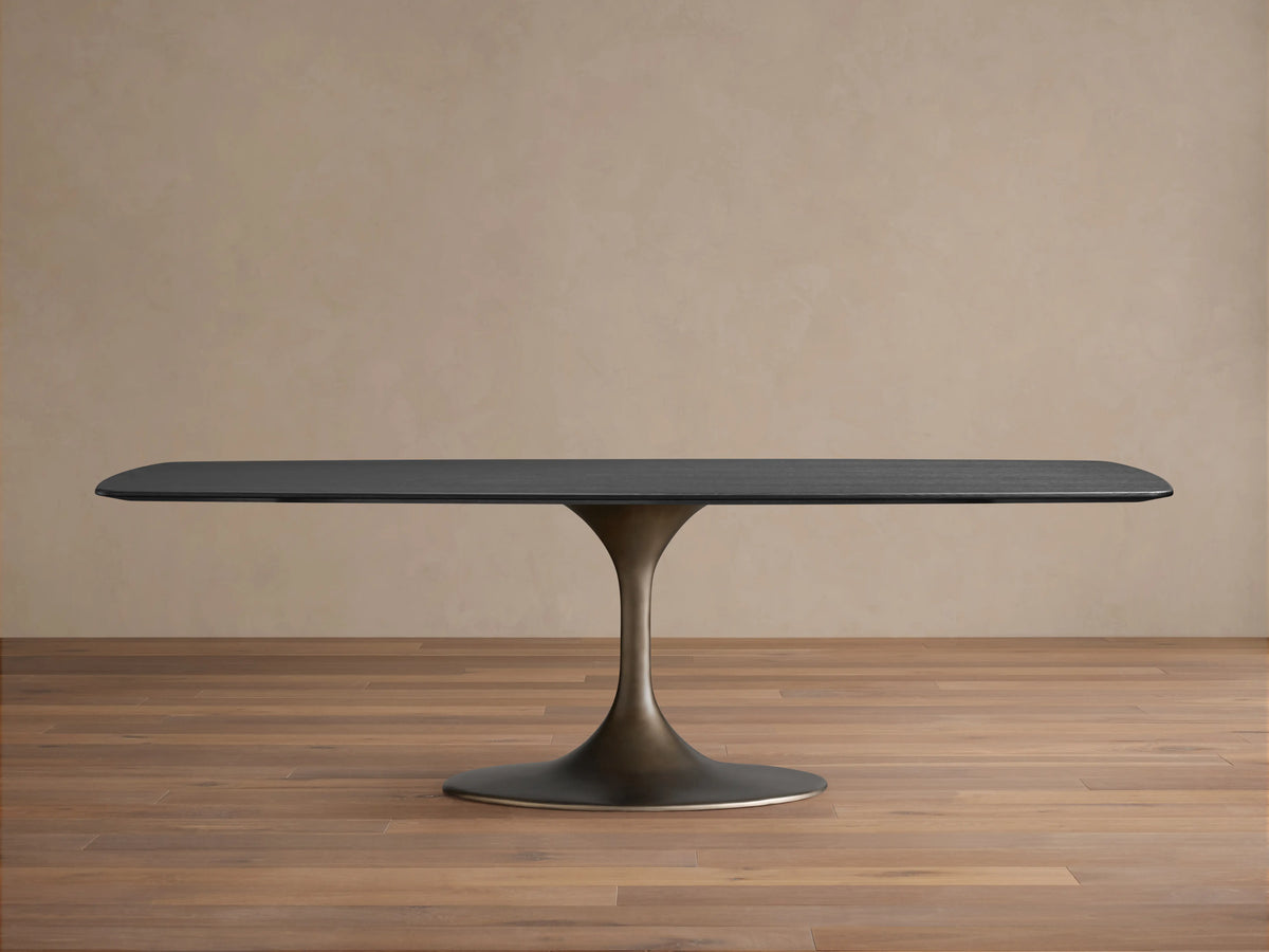 Saint Germain Wood Dining Table with Launette Base