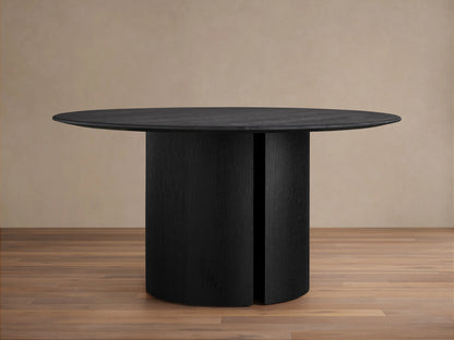 Saint Germain Round Wood Dining Table with Dauphine Base