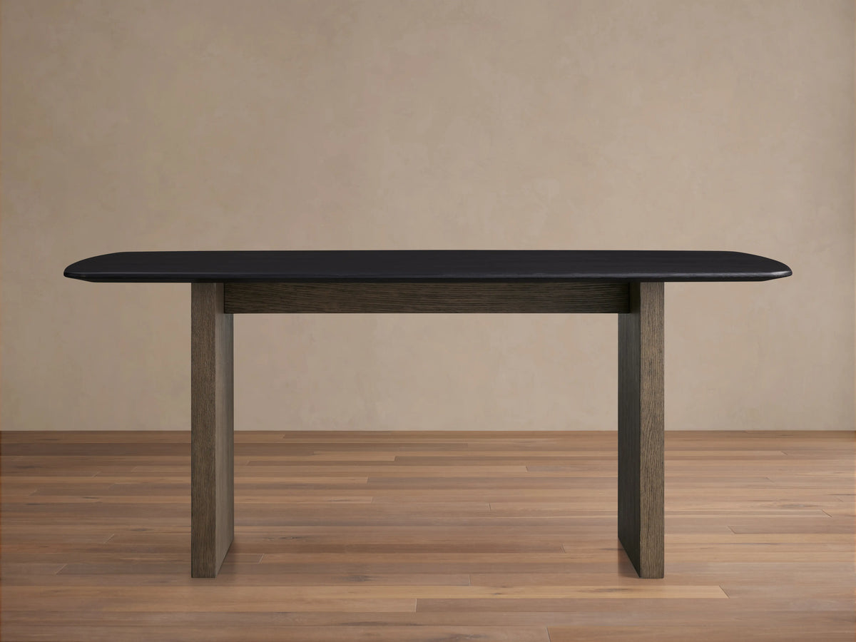 Saint Germain Wood Top Dining Table with Wood Clement Base