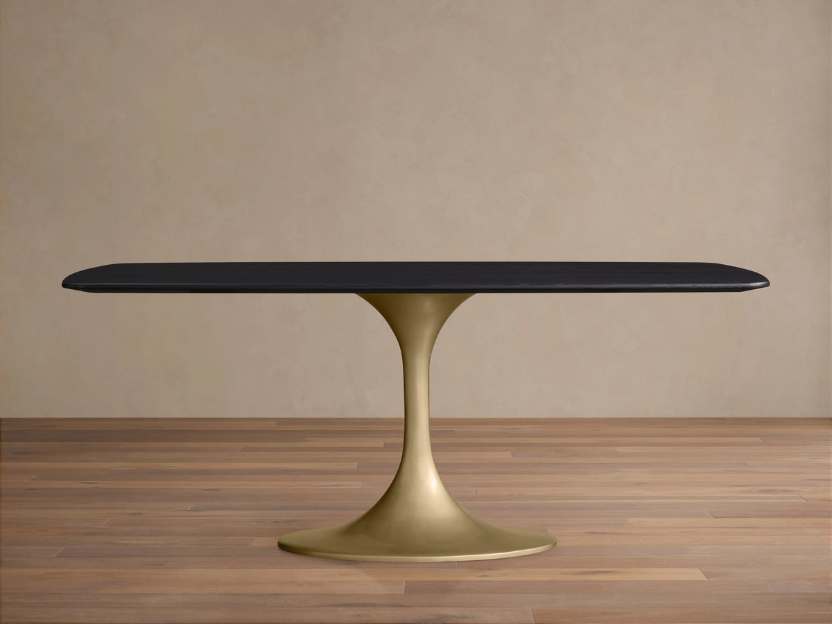 Saint Germain Wood Dining Table with Launette Base