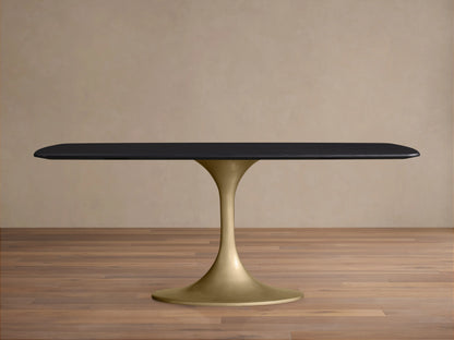 Saint Germain Wood Dining Table with Launette Base