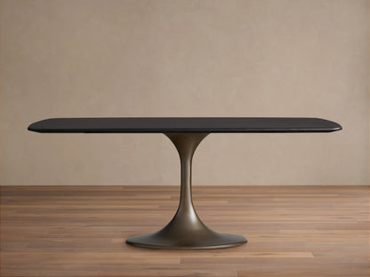 Saint Germain Wood Dining Table with Launette Base