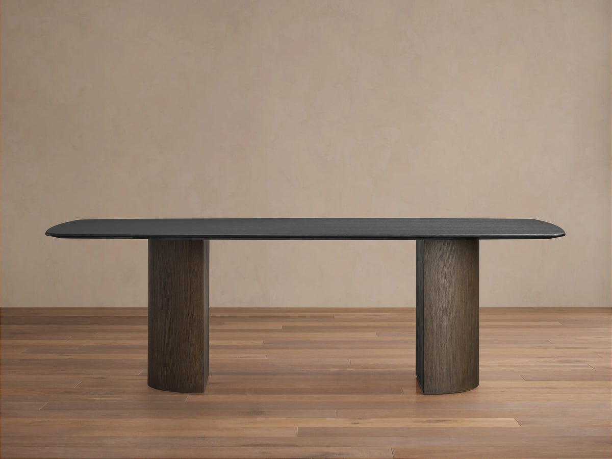 Saint Germain Wood Dining Table with Dauphine Base