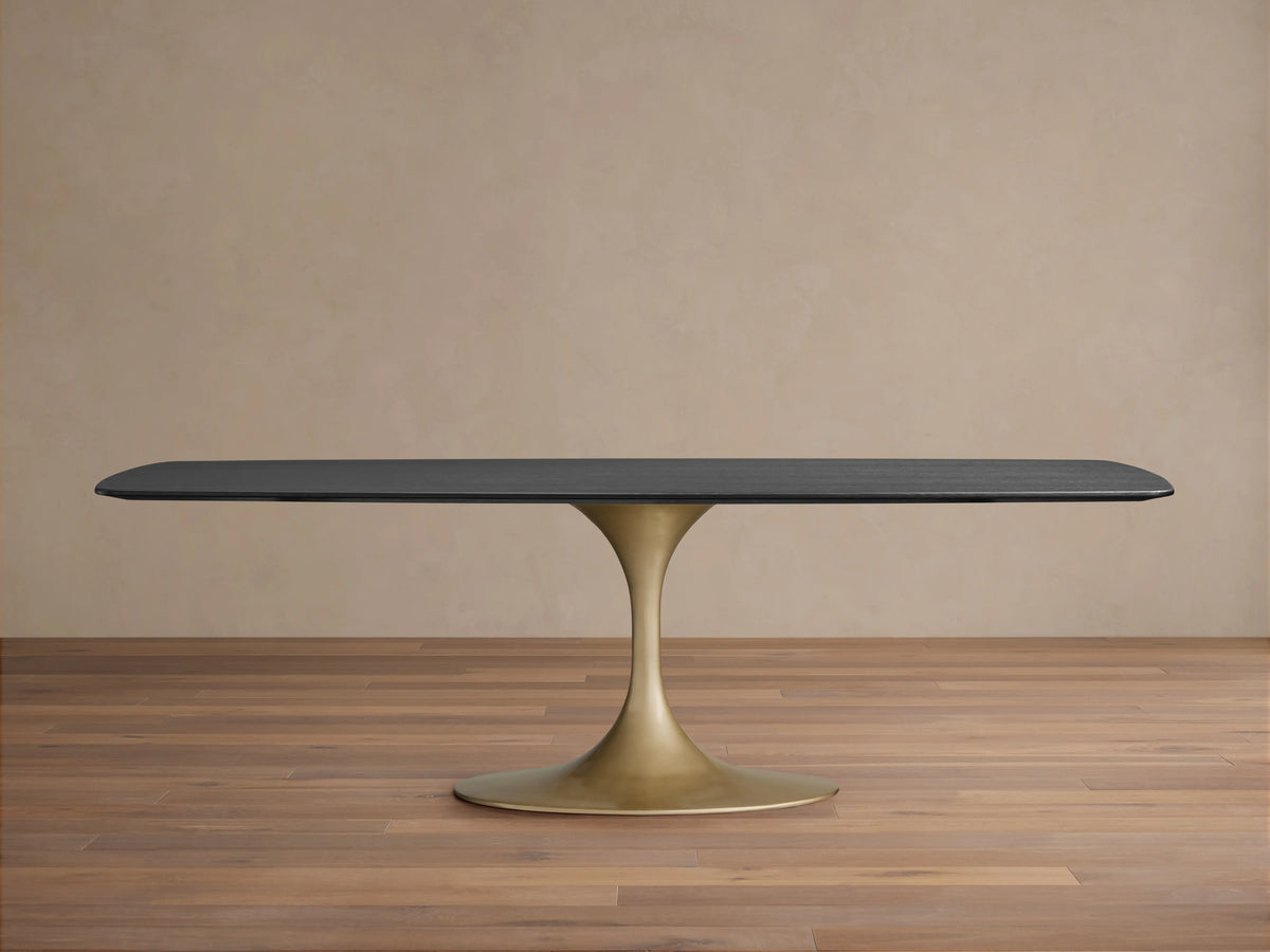 Saint Germain Wood Dining Table with Launette Base
