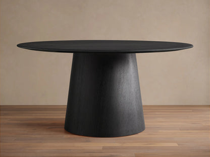 Saint Germain Round Wood Dining Table with Toulouse Base