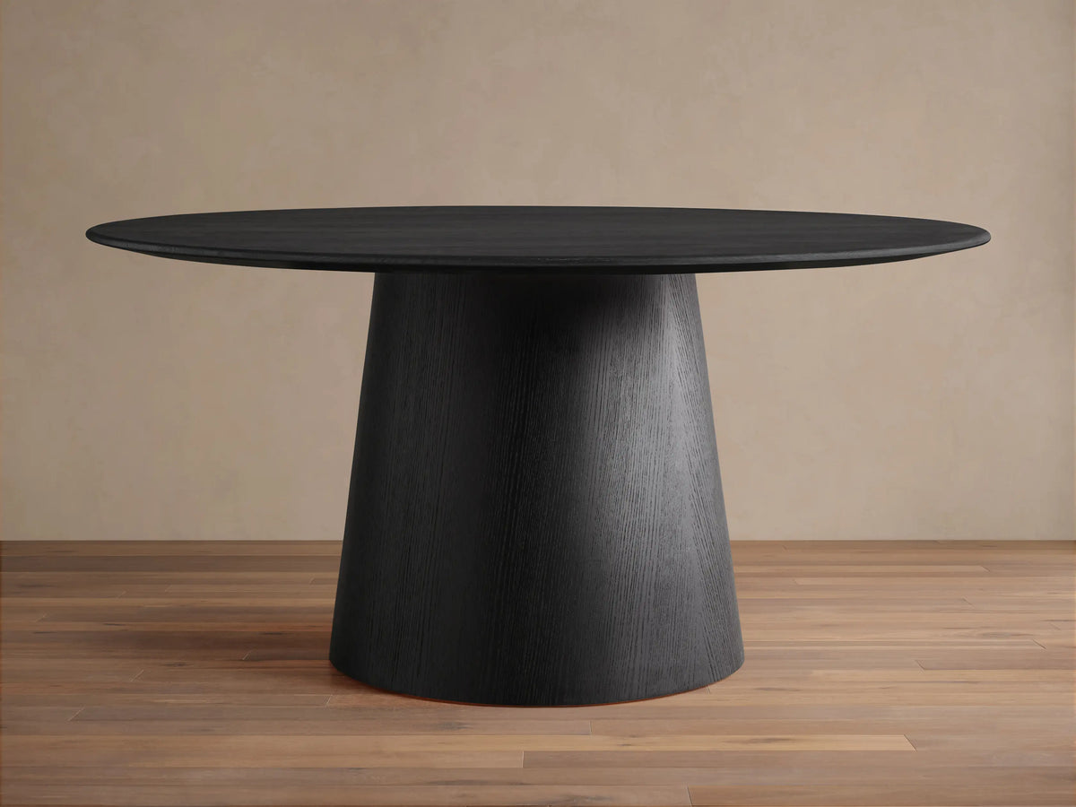 Saint Germain Round Wood Dining Table with Toulouse Base